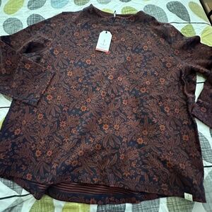SEASALT CORNWALL Shore Sighting Leaves Tunic - US 22 /UK26 - NEW w/tags